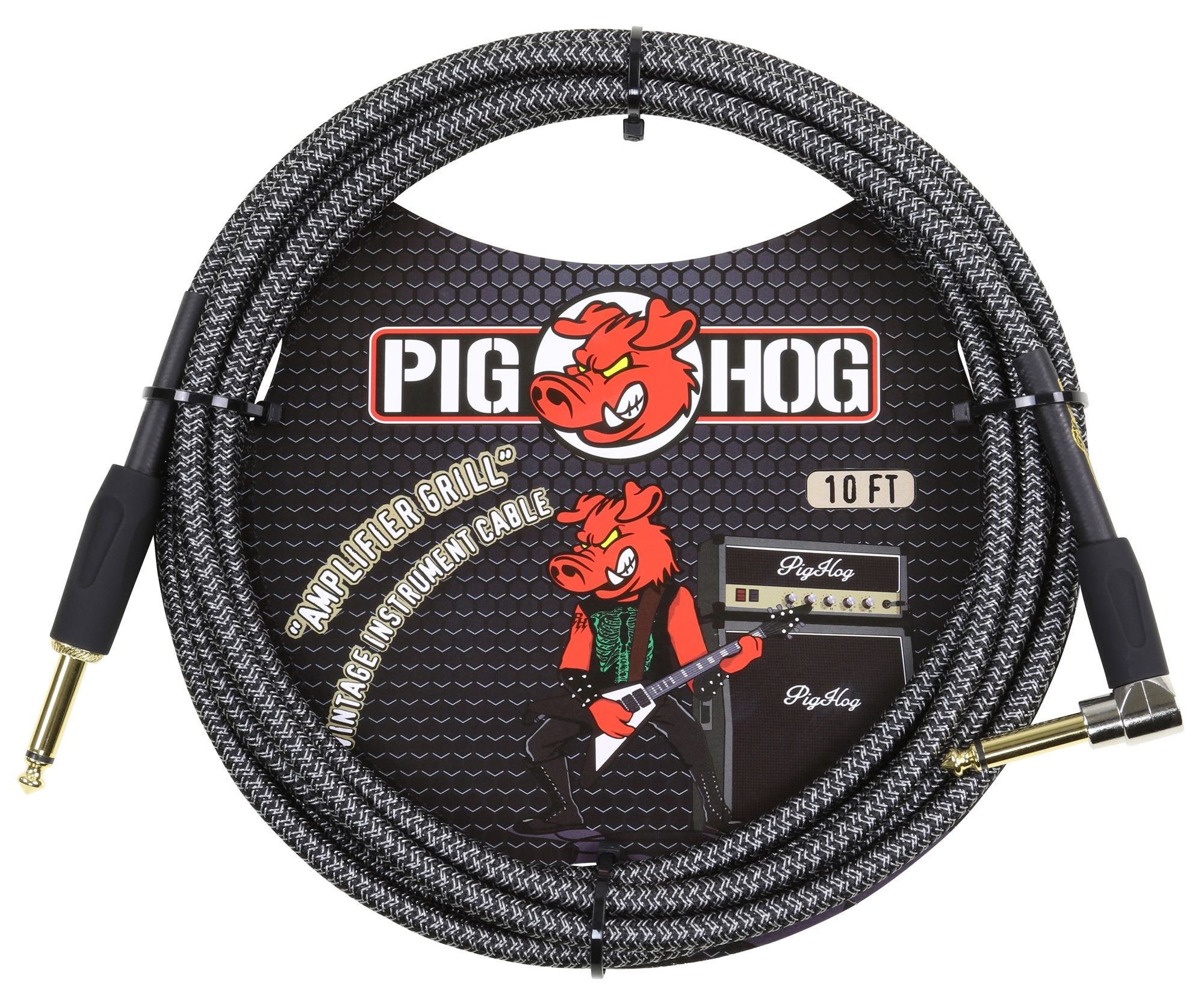 Pig Hog Armor Clad Instrument Cable with One Angled End