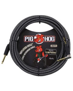 Pig Hog Armor Clad Instrument Cable 20 Foot Right Angle