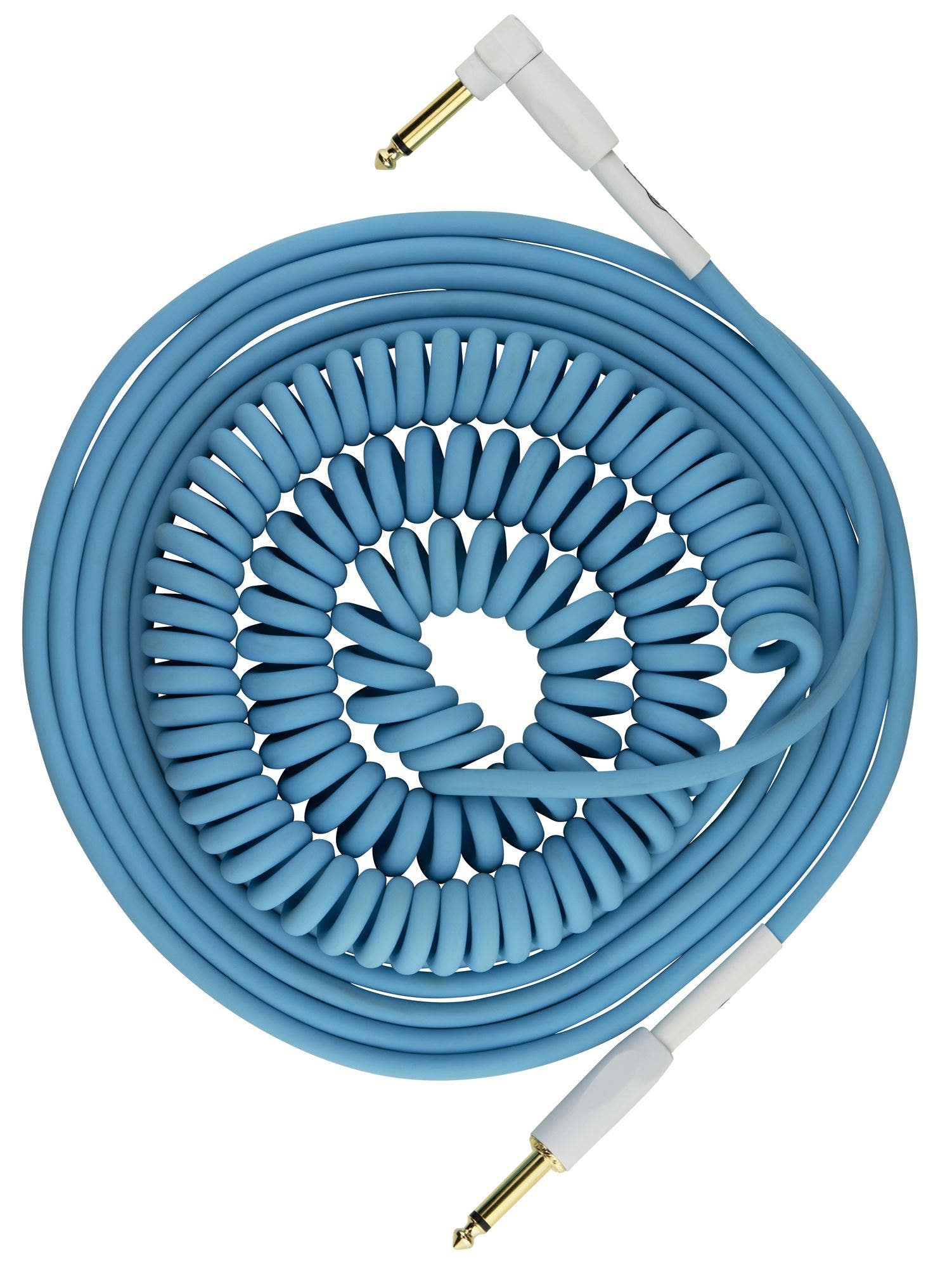 Pig Hog PHCC30DB Half Coil Instrument Cable Daphne Blue 30'