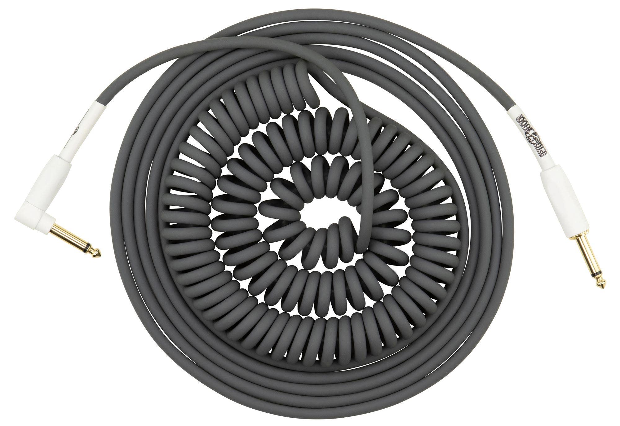 Pig Hog PHCC30GR Half Coil Instrument Cable Charcoal Grey 30'