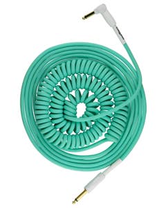 Pig Hog PHCC30SG Half Coil Instrument Cable Seafoam Green 30'