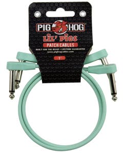 Pig Hog PHLSK1SG Lil Pigs Low Profile Patch Cables 1' 2 Pack