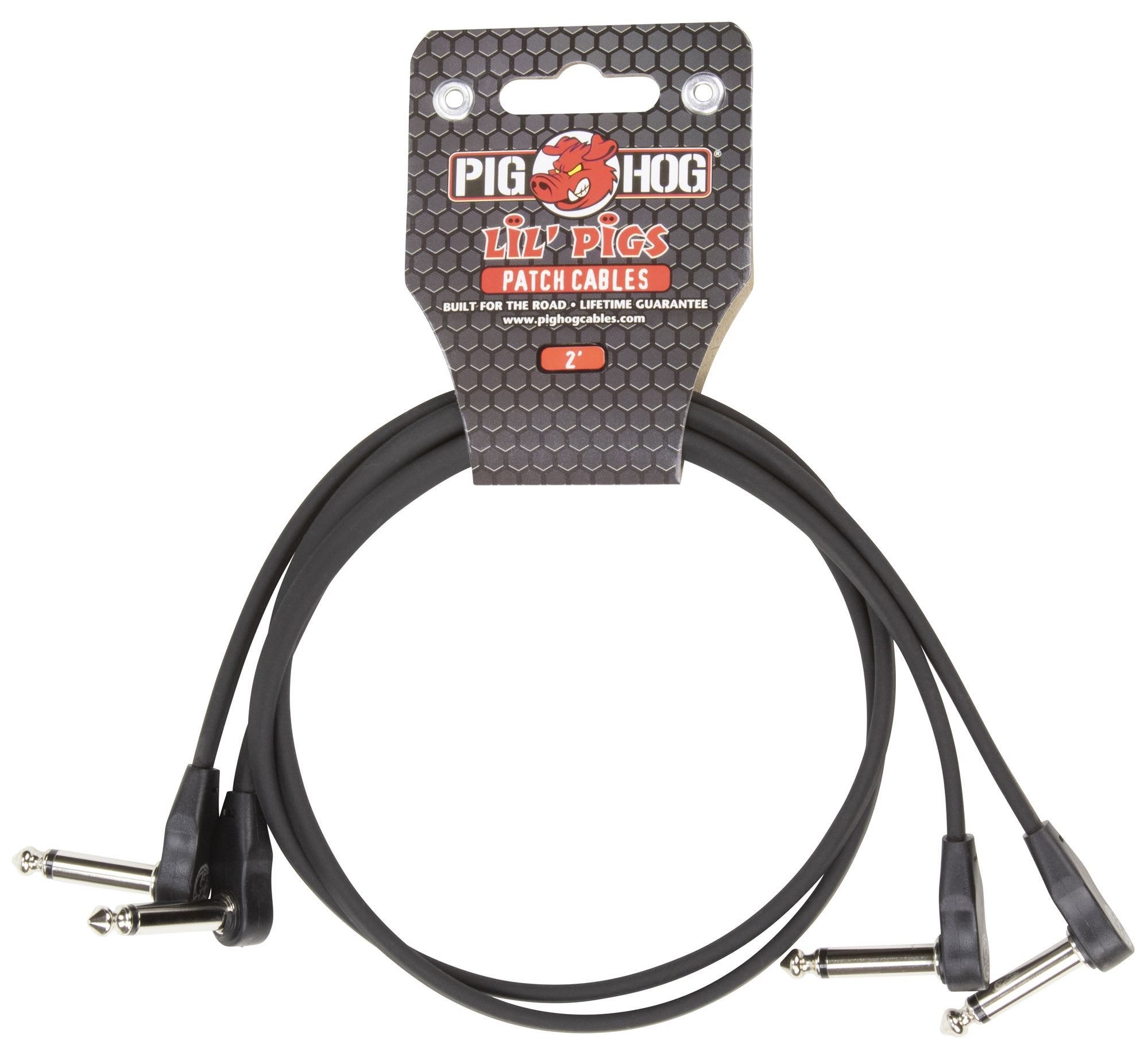 Pig Hog Lil' Pigs Low Profile Patch Cables 2ft 2 Pack