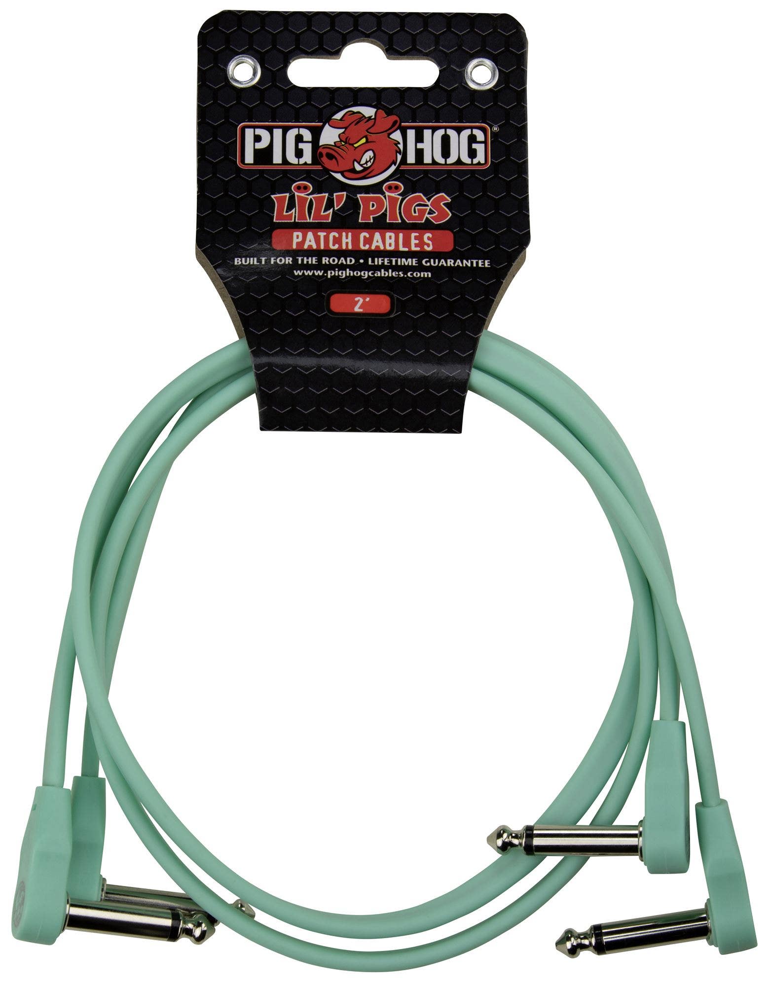 Pig Hog PHLSK2SG Lil Pigs Low Profile Patch Cables 2' 2 Pack