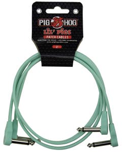 Pig Hog PHLSK2SG Lil Pigs Low Profile Patch Cables 2' 2 Pack