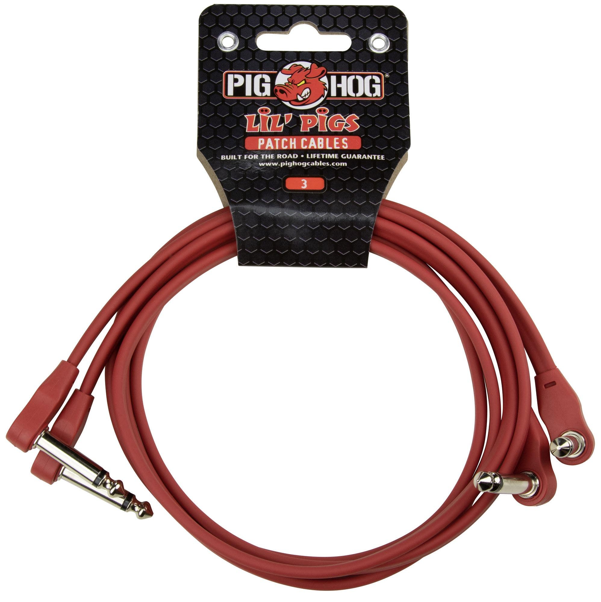 Pig Hog PHLSK3CA Lil Pigs Low Profile Patch Cables 3' 2 Pack
