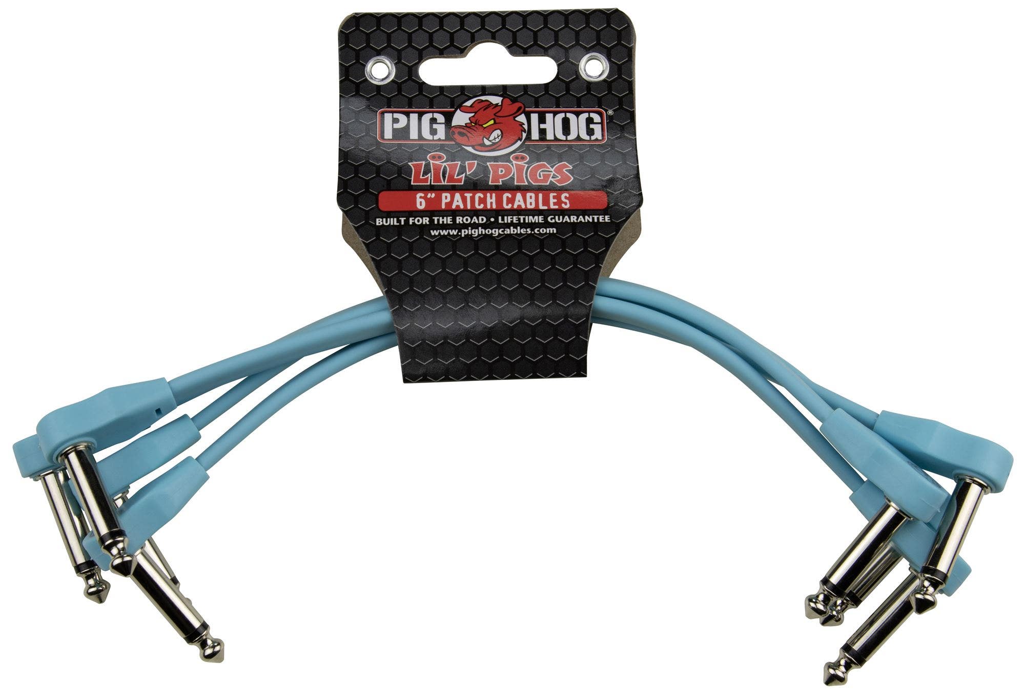 Pig Hog PHLSK6DB Lil Pigs Low Profile Patch Cables 6" 4 Pack