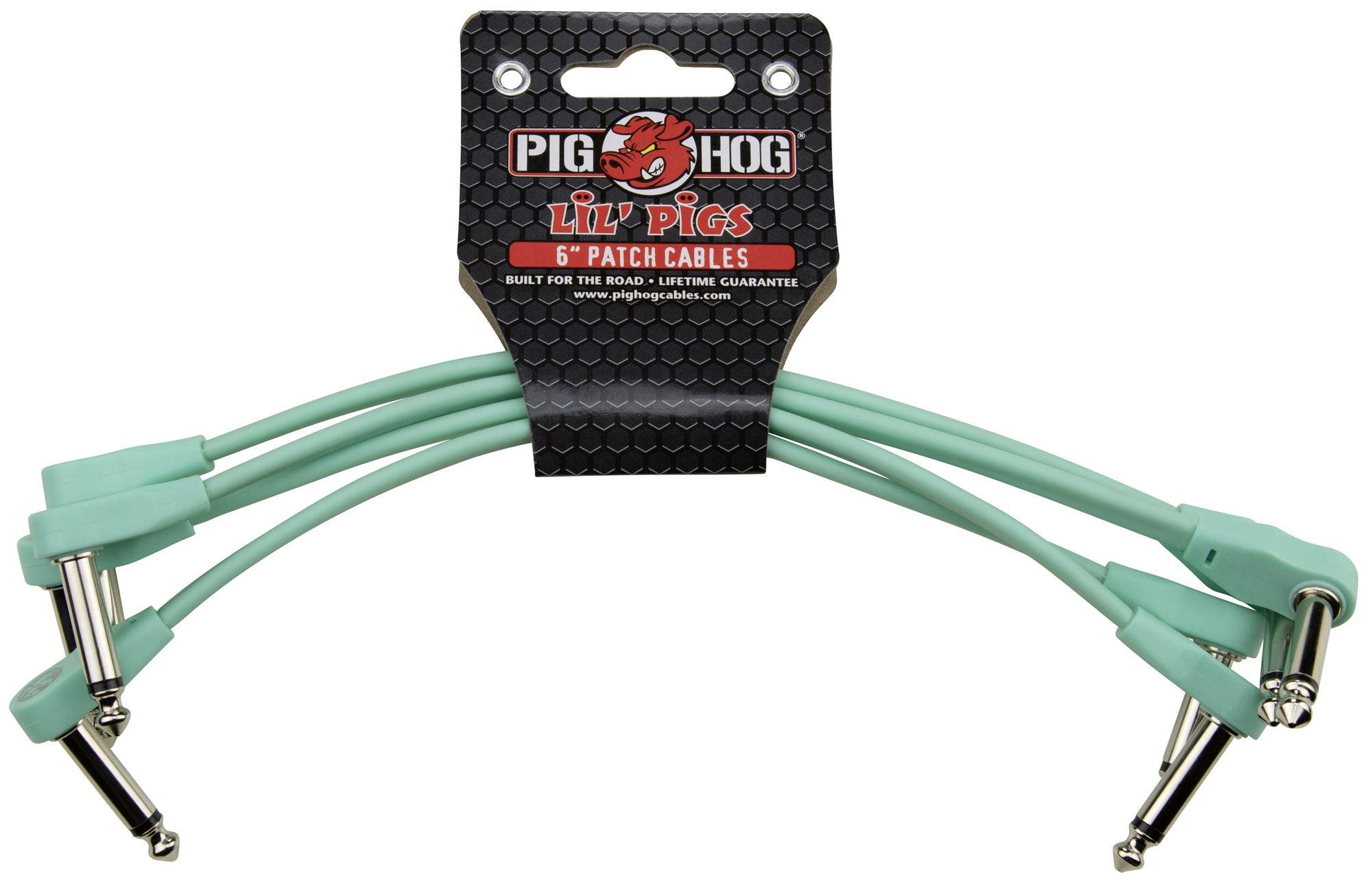 Pig Hog PHLSK6SG Lil Pigs Low Profile Patch Cables 6" 4 Pack