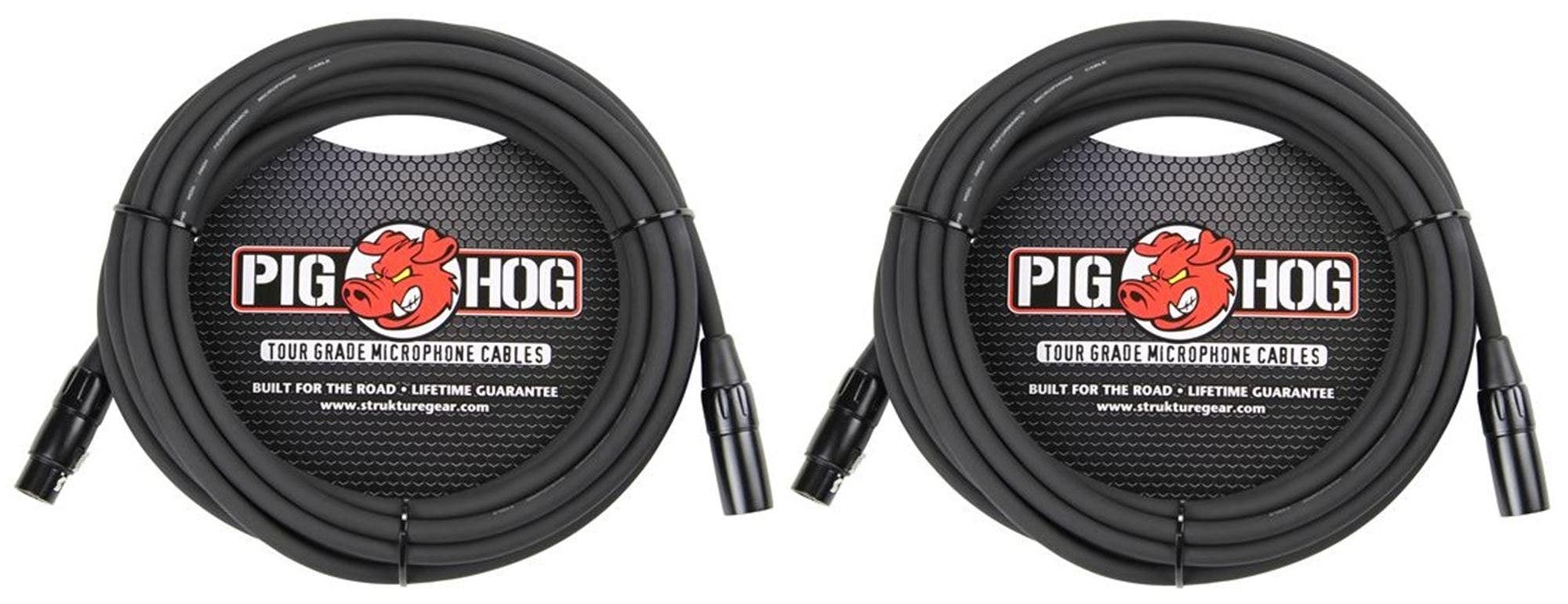 Pig Hog XLR Microphone Cable 25 Feet 2 Pack