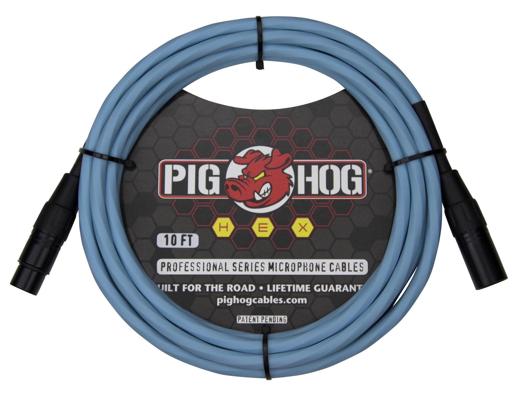Pig Hog PHMH10DB Hex Series Mic Cable Daphne Blue 10 Feet