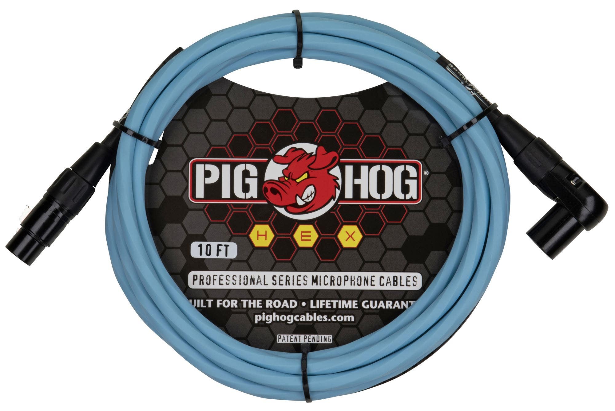 Pig Hog PHMH10DBR Hex Series Right Angle Mic Cable 10'