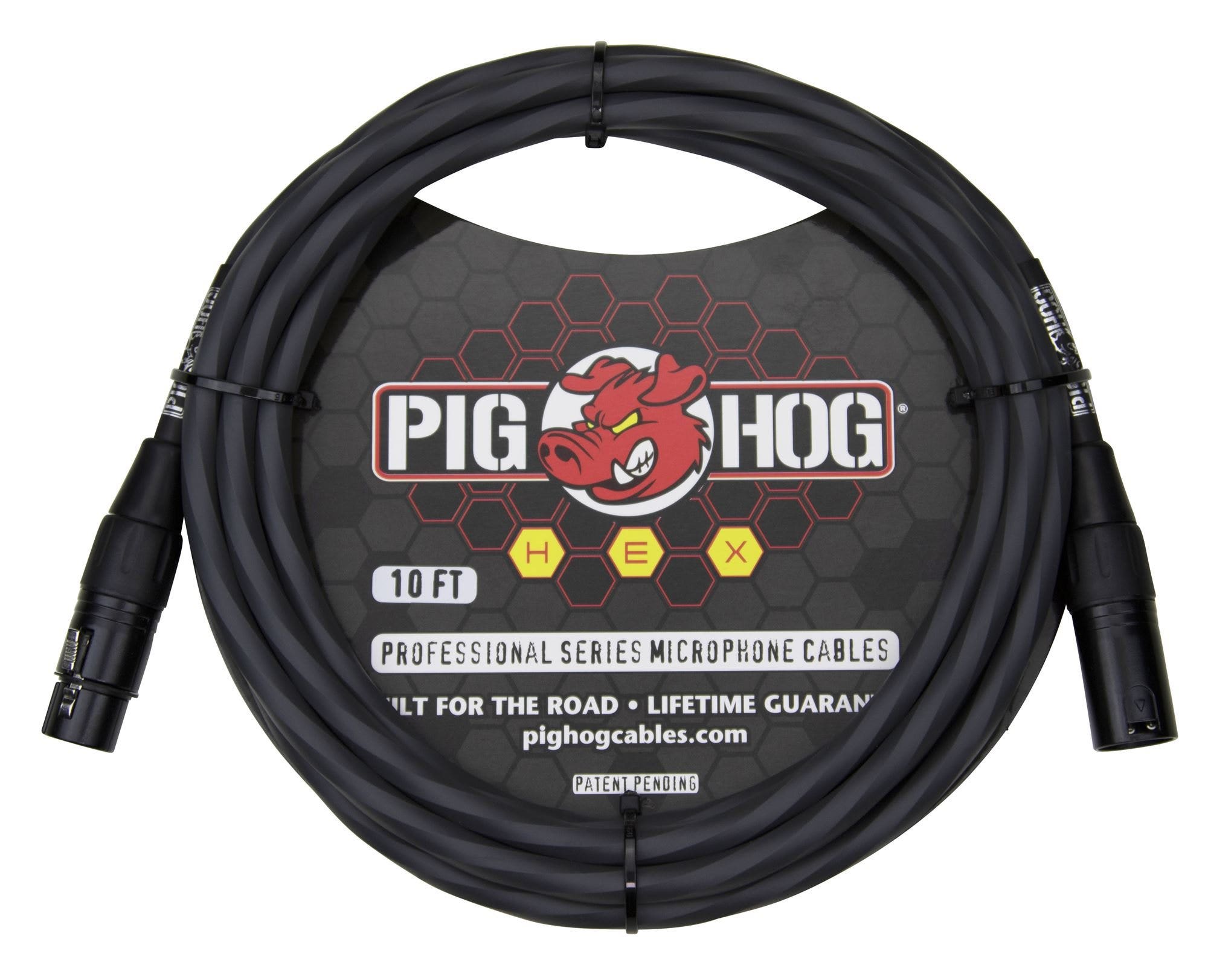 Pig Hog PHMH10GR Hex Series Mic Cable Grey 10 Feet