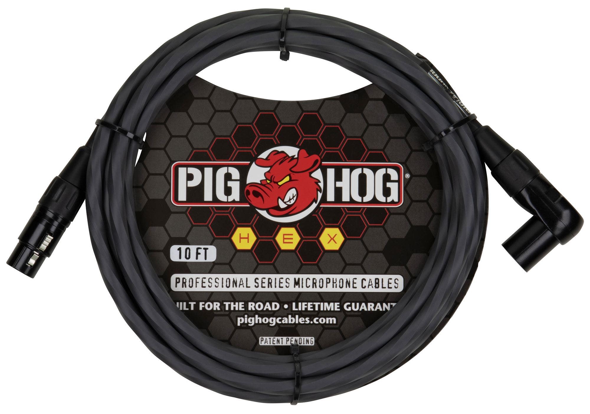 Pig Hog PHMH10GRR Hex Series Right Angle Mic Cable 10'