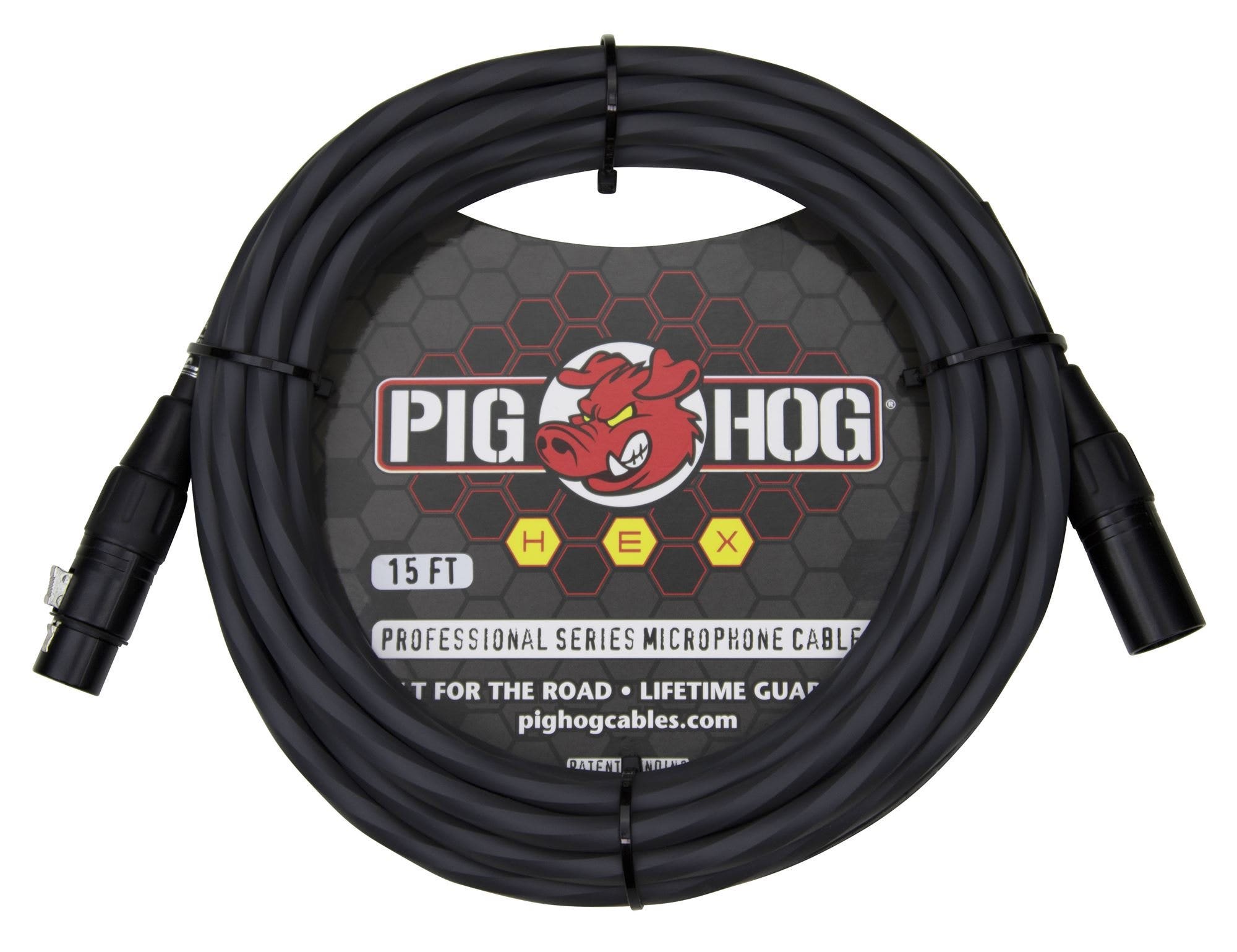 Pig Hog PHMH15GR Hex Series Mic Cable Grey 15 Feet
