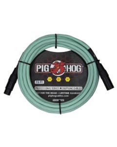 Pig Hog PHMH15SG Hex Series Mic Cable Seafoam Green 15 Feet