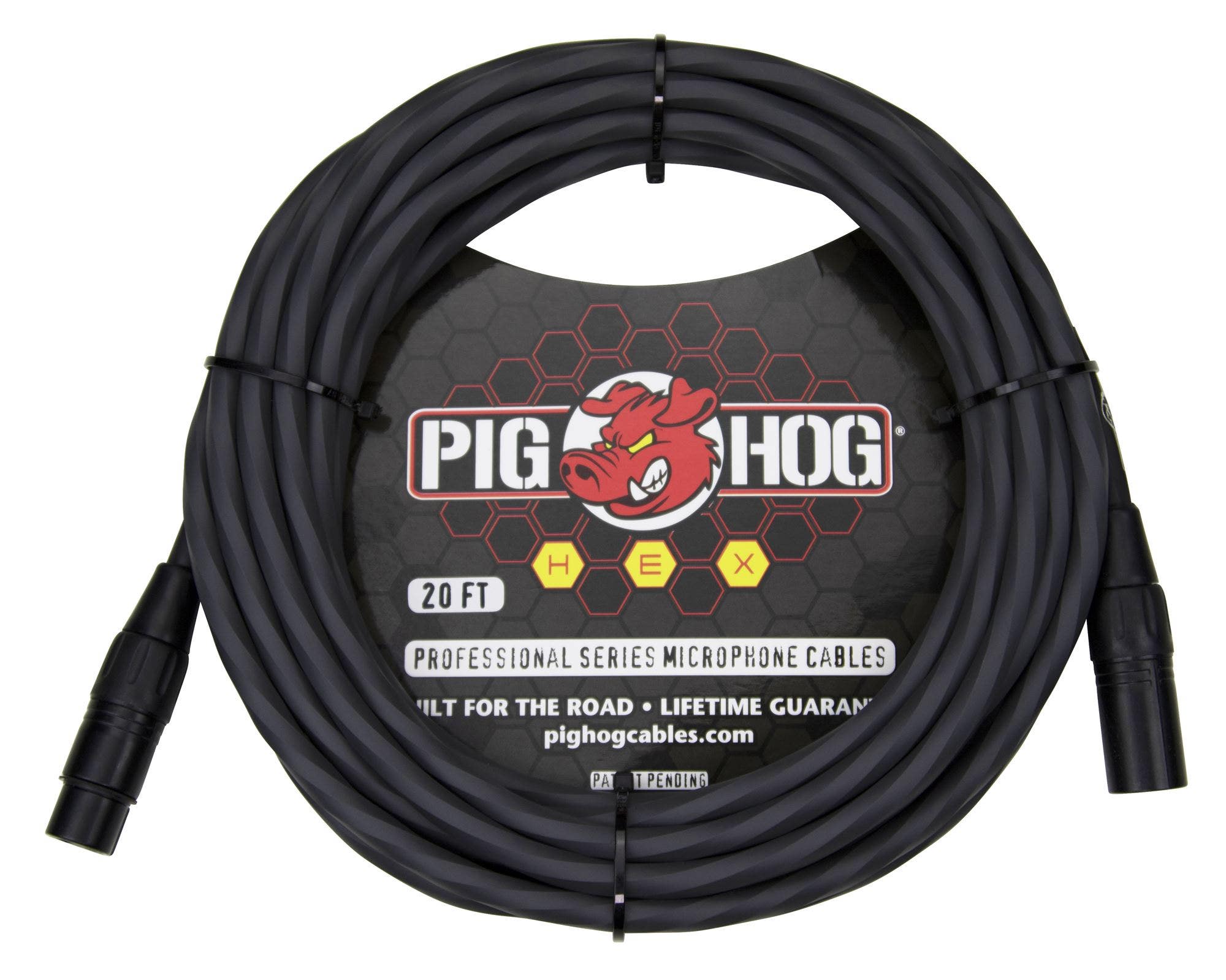 Pig Hog PHMH20GR Hex Series Mic Cable Grey 20 Feet