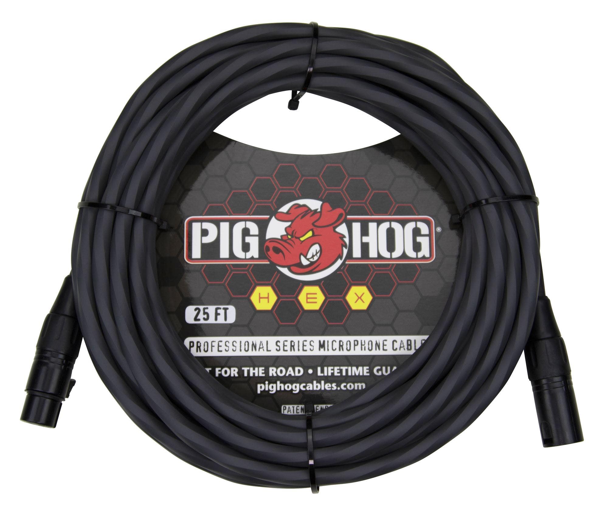 Pig Hog PHMH25GR Hex Series Mic Cable Grey 25 Feet