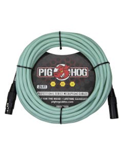 Pig Hog PHMH25SG Hex Series Mic Cable Seafoam Green 25 Feet