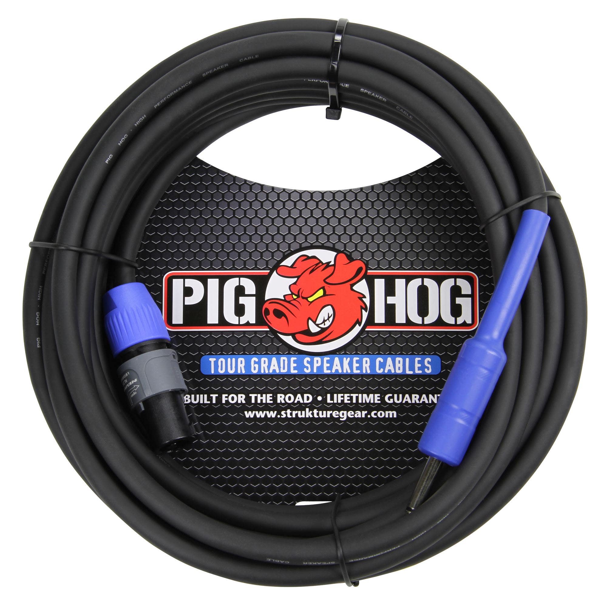 Pig Hog PHSC25S14 14 Gauge Speaker Cable Speakon to 1/4 Inch