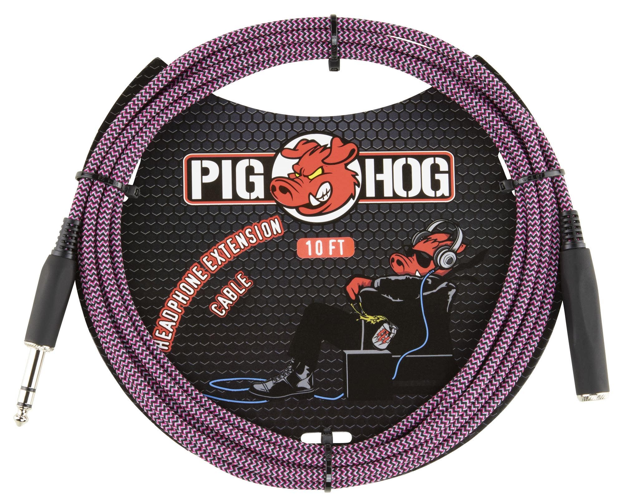 Pig Hog PHX14-10RPP Headphone Extension Cable 10' Riviera Purple