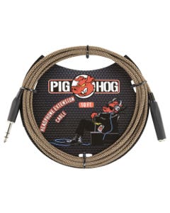 Pig Hog PHX14-10TBR Headphone Extension Cable 10' Tuscan Brown