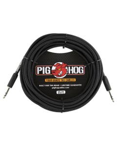 Pig Hog PTRS25BK Black Woven TRS Cable 25'