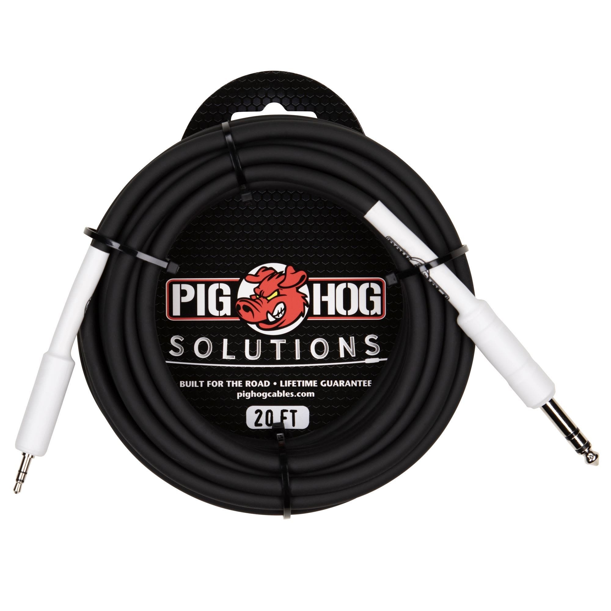 Pig Hog PX48J20 1/4" TRS to 1/8" Cable 20'
