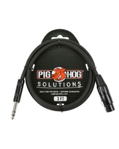 Pig Hog Solutions TRS Male to XLR Female Balanced Cable 3 Foot