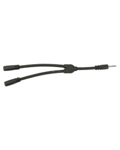Pig Hog PY-35235F Stereo 1/8-Inch M to Dual 1/8-Inch F Y Cable 6"