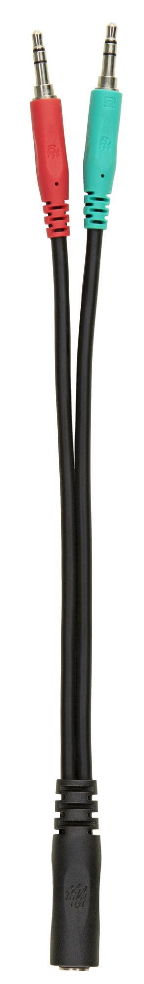 Pig Hog PY-HS235M Computer/Gaming Headset Adapter 6"