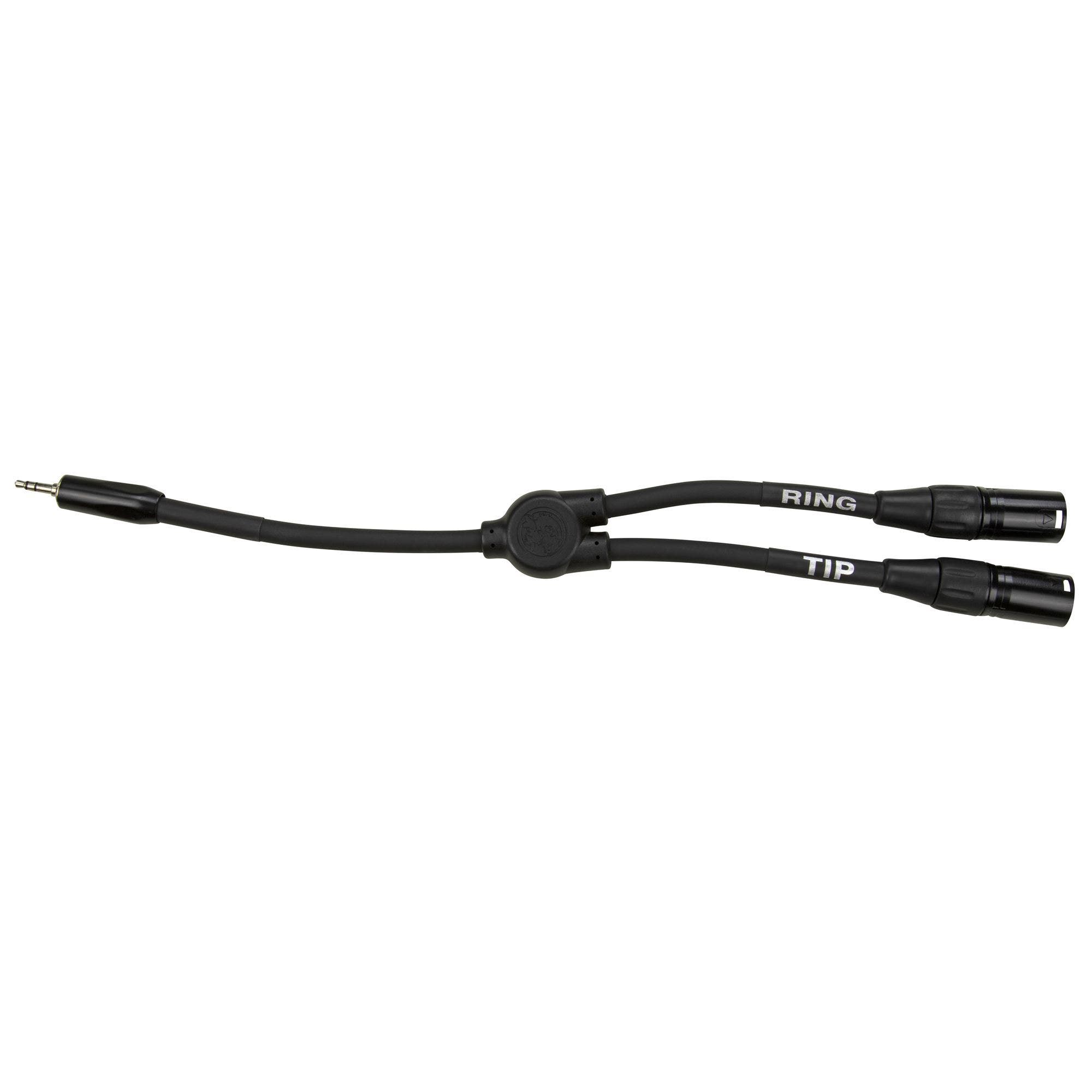 Pig Hog PY-M352XM Y Cable 3.5 mm to Dual XLR (M) 6"