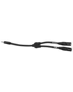 Pig Hog PY-M352XM Y Cable 3.5 mm to Dual XLR (M) 6"