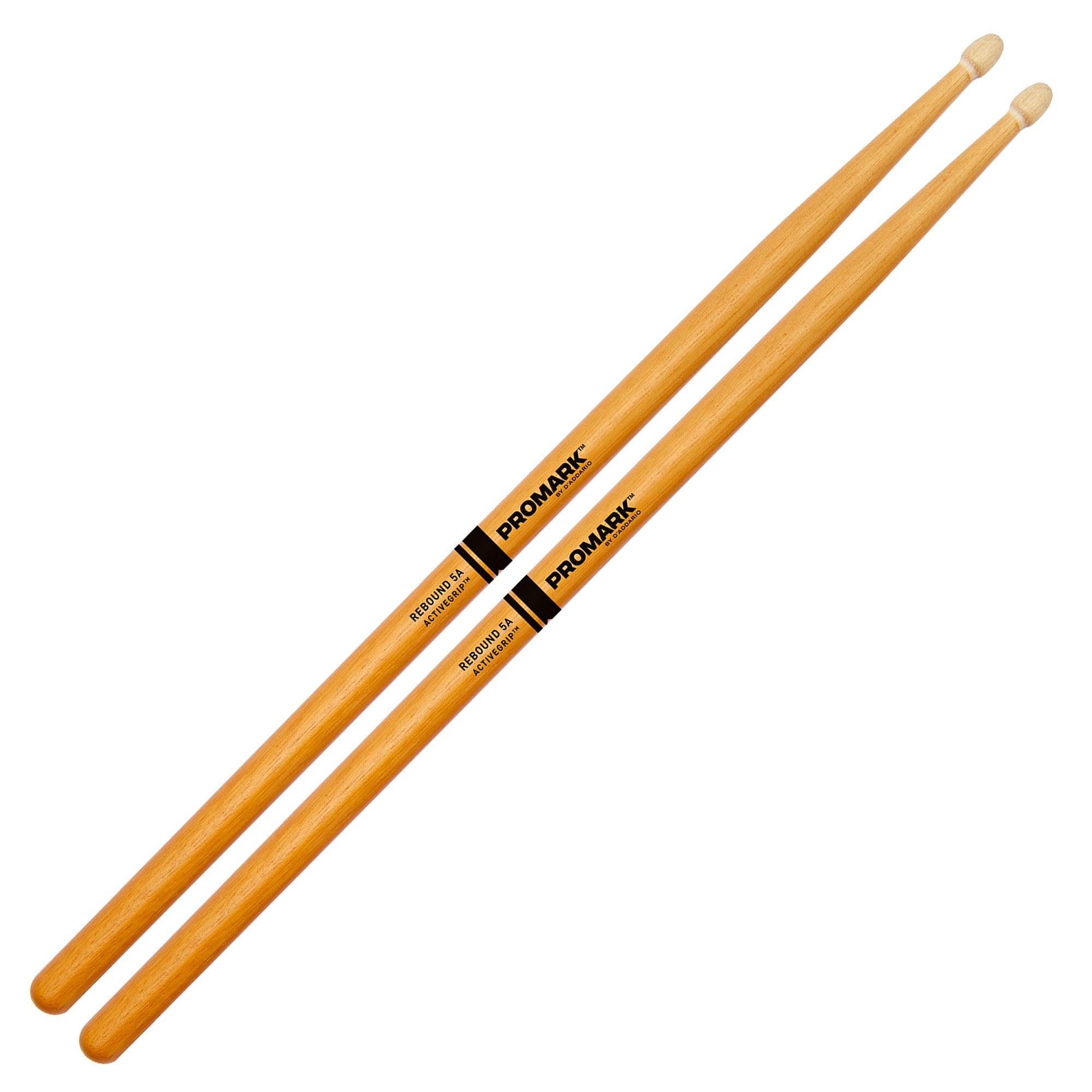 ProMark Rebound 5A ActiveGrip Clear Wood Tip Drumsticks Pair