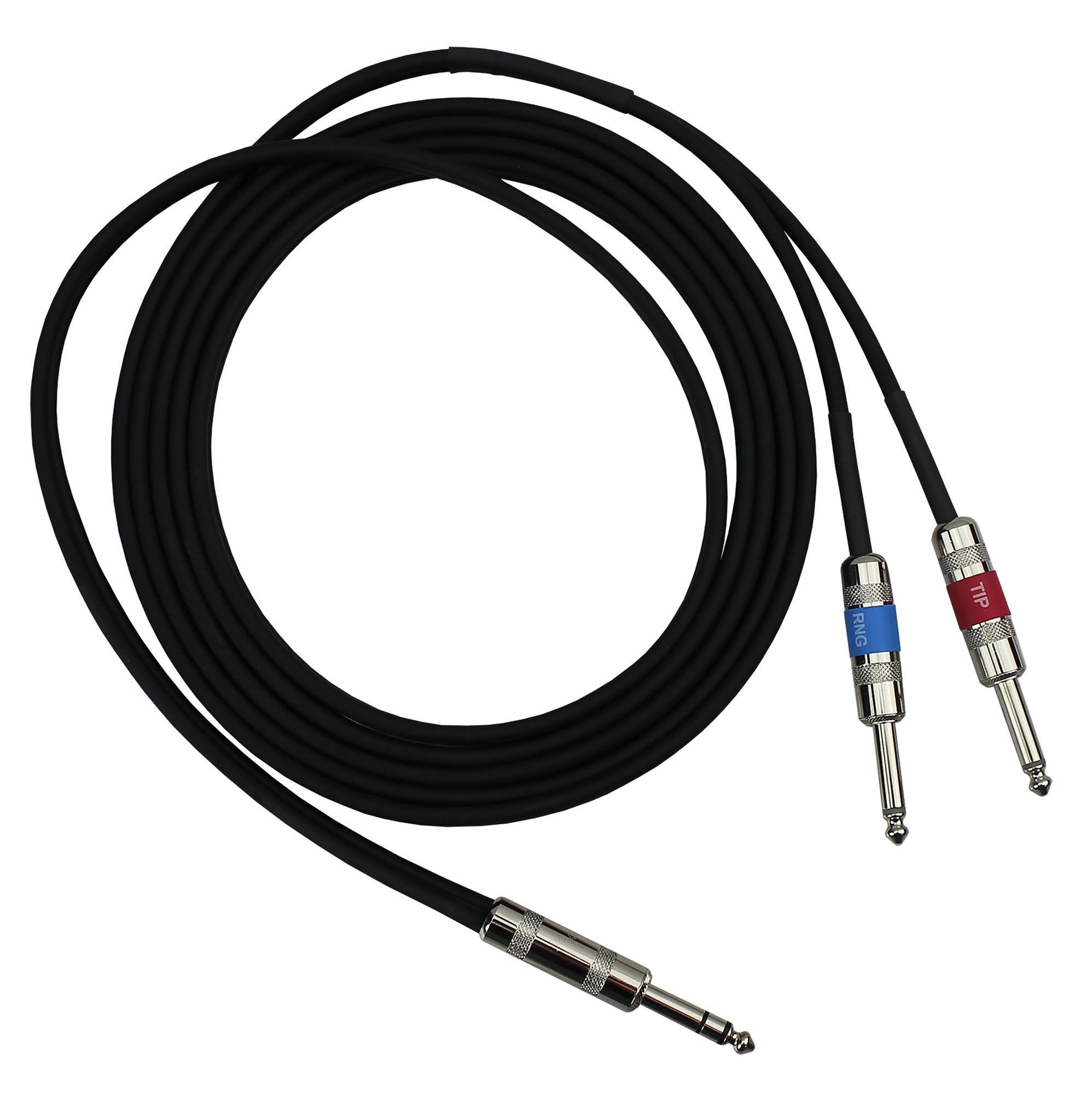 ProCo IPBQ2Q-20 1/4" TRS to Dual 1/4" TS Insert Cable 20'