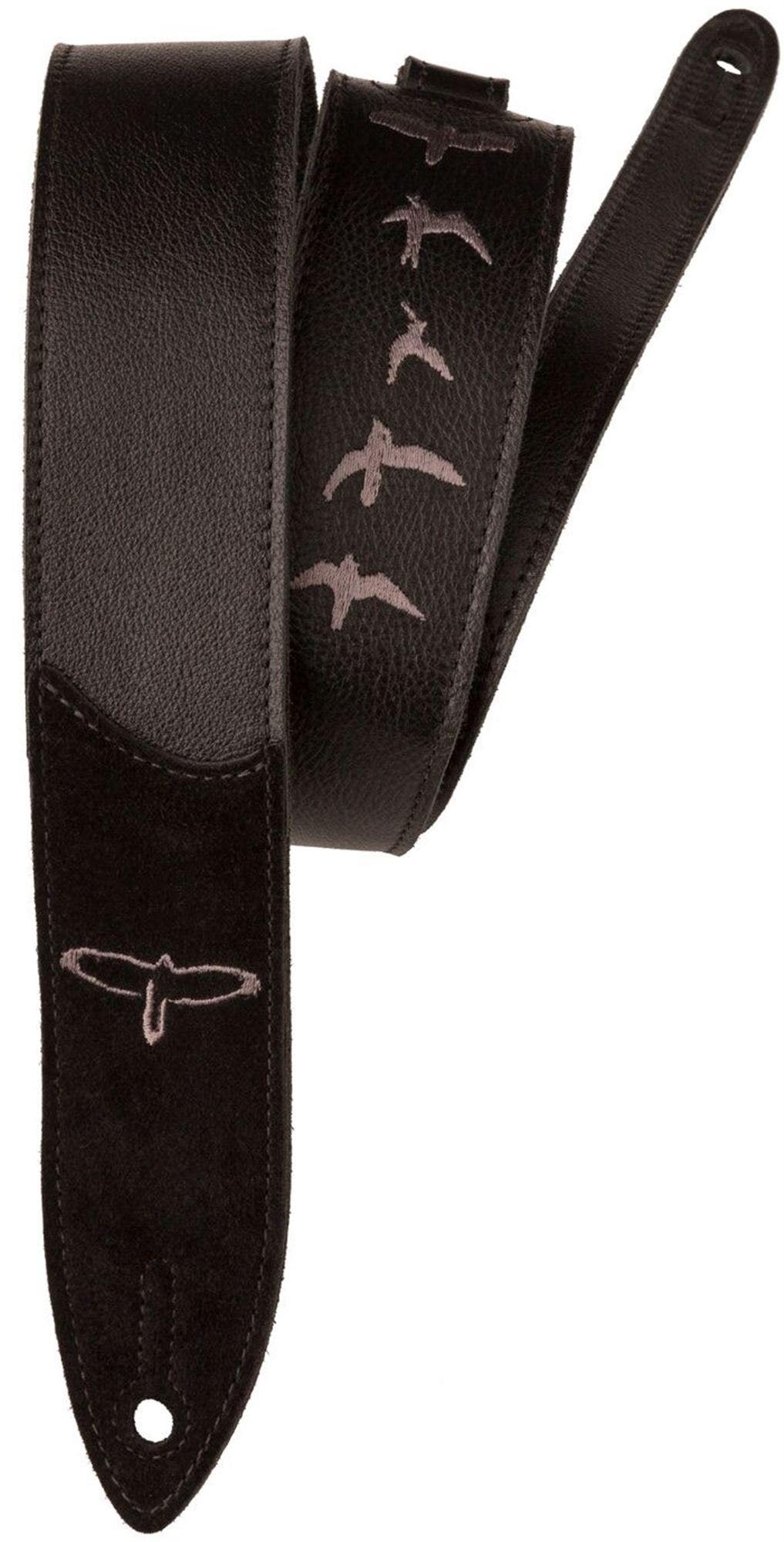 PRS Premium Leather Guitar Strap Embroidered Birds