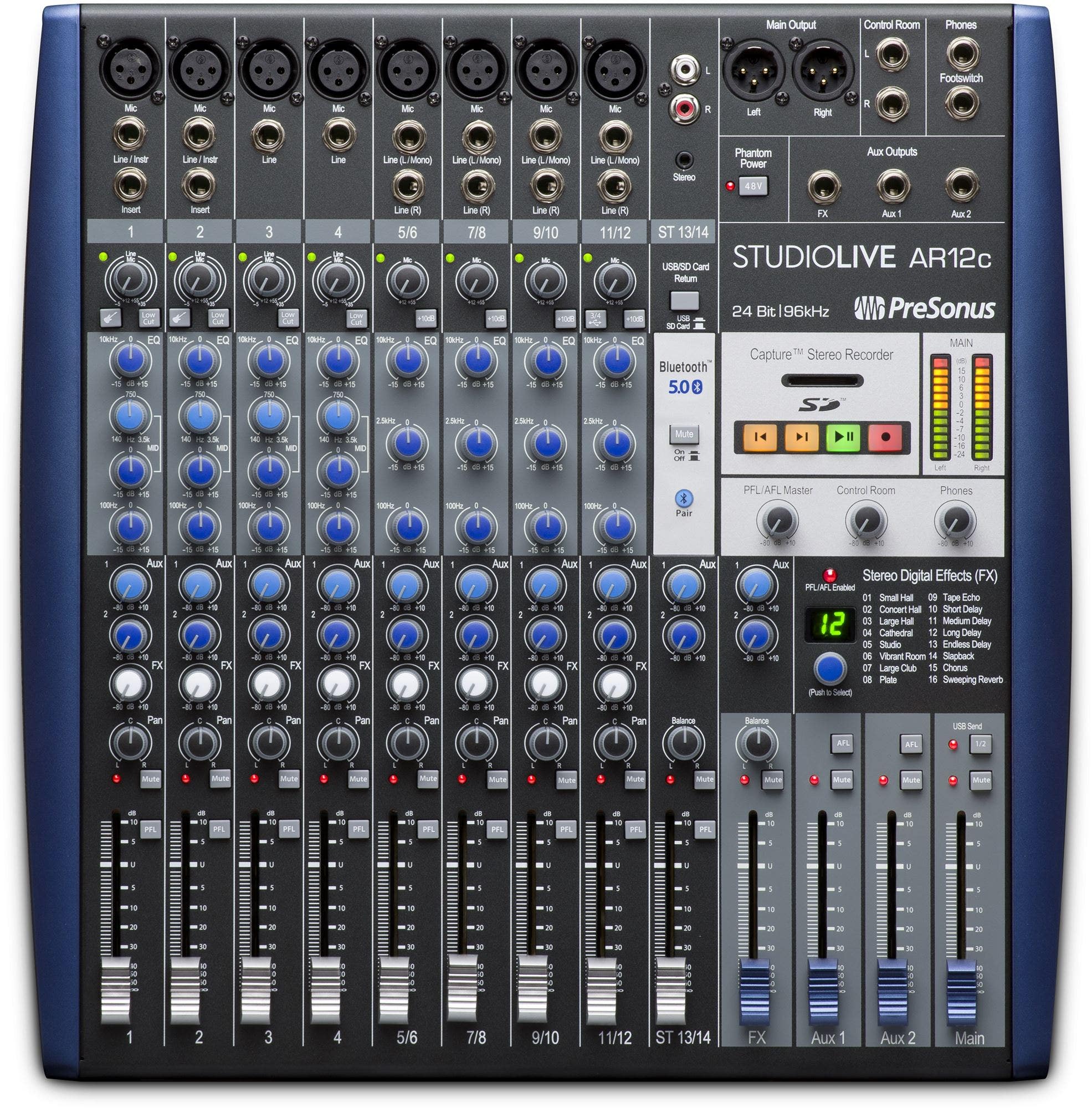 PreSonus StudioLive AR12c 12-Channel Hybrid Digital Analog USB Mixer