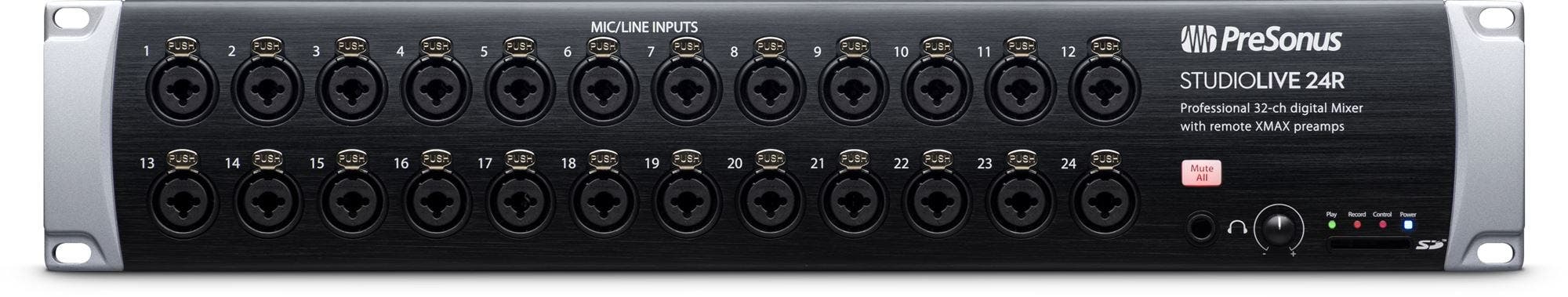 PreSonus StudioLive 24R 26x32 Digital Rack Mixer With 24 XMAX Preamps