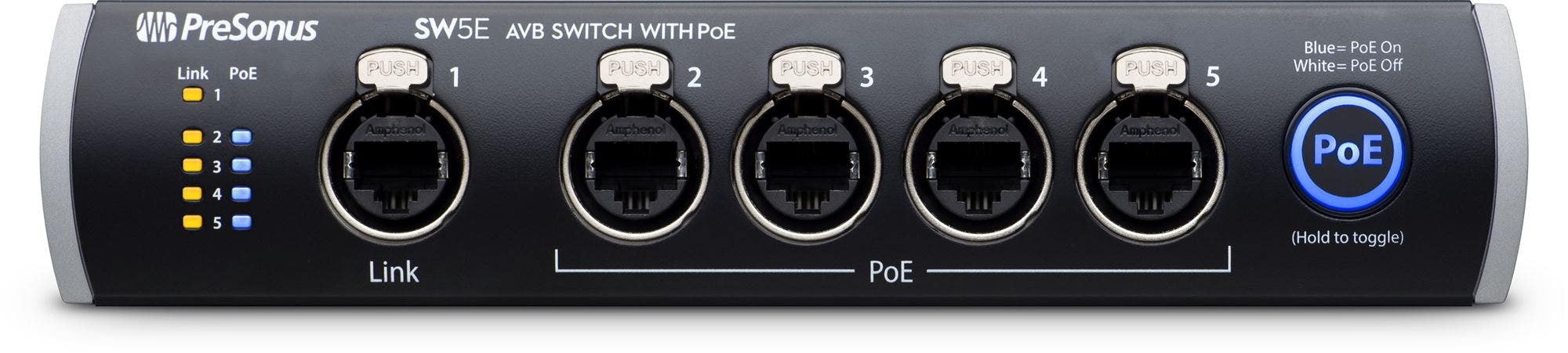 PreSonus SW5E 5-Port AVB Ethernet Switch with PoE