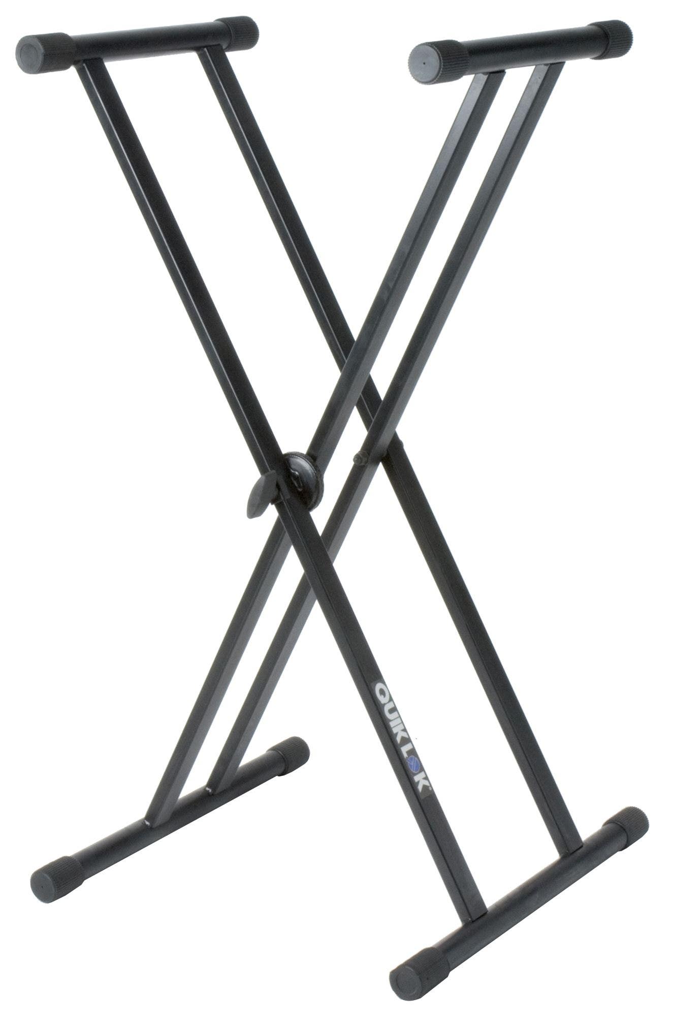 QuikLok T20BK Double Brace 1 Tier X Keyboard Stand