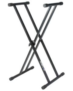 QuikLok T20BK Double Brace 1 Tier X Keyboard Stand