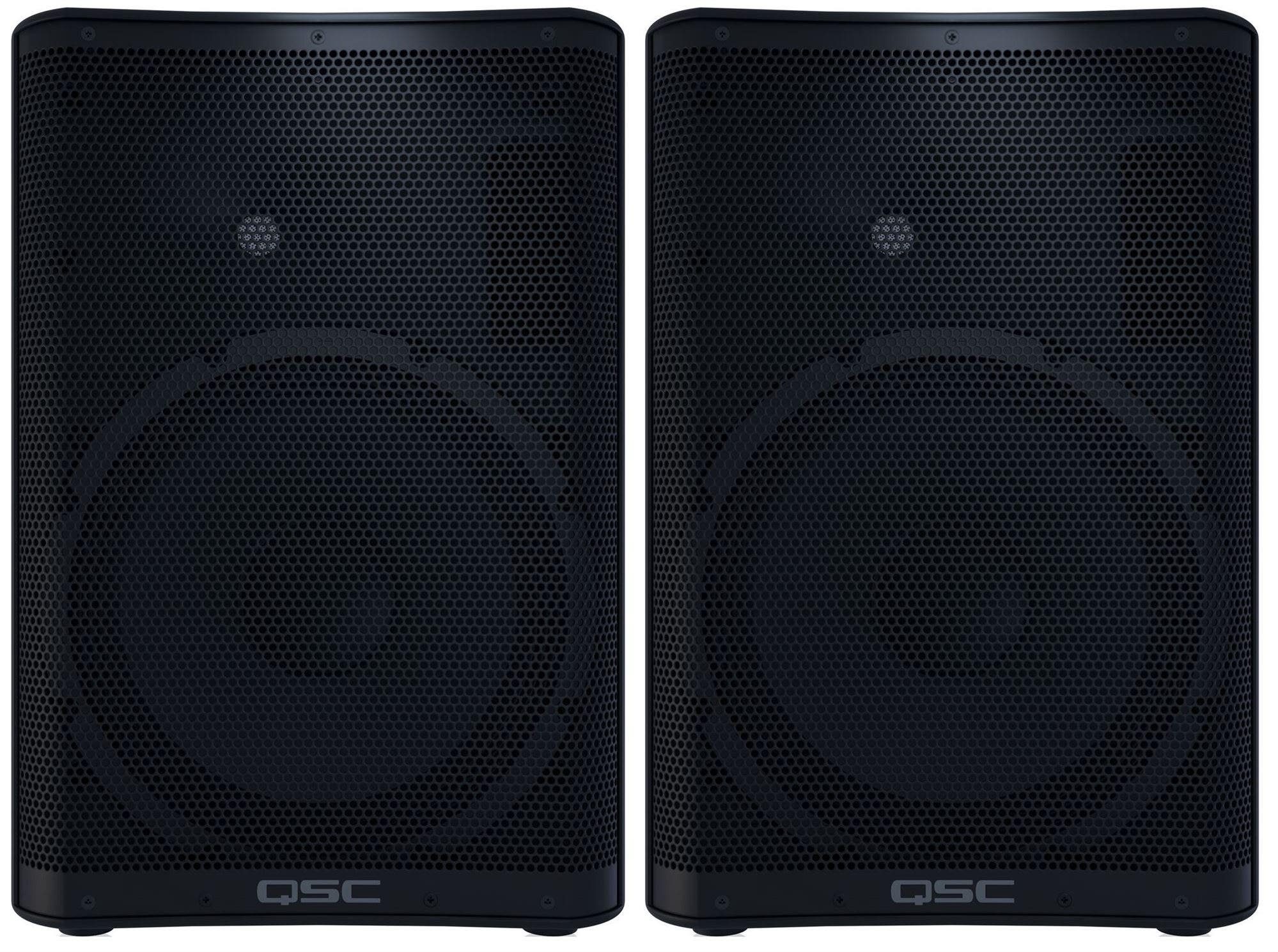 QSC CP12 1000-Watt 12" 2-Way Full Range Compact Powered Speaker Pair