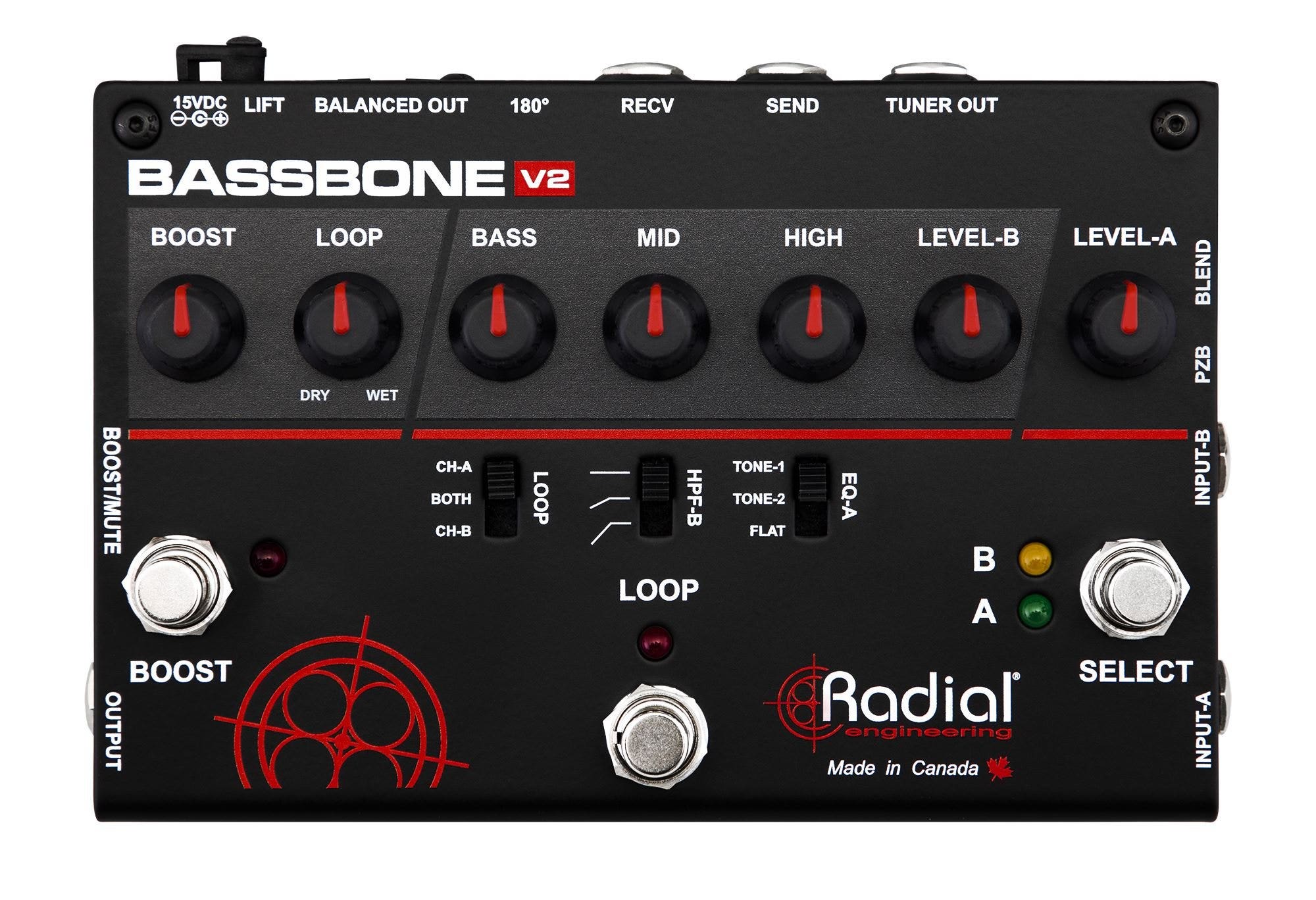 Radial BassBone V2 Bass Guitar Preamp Pedal