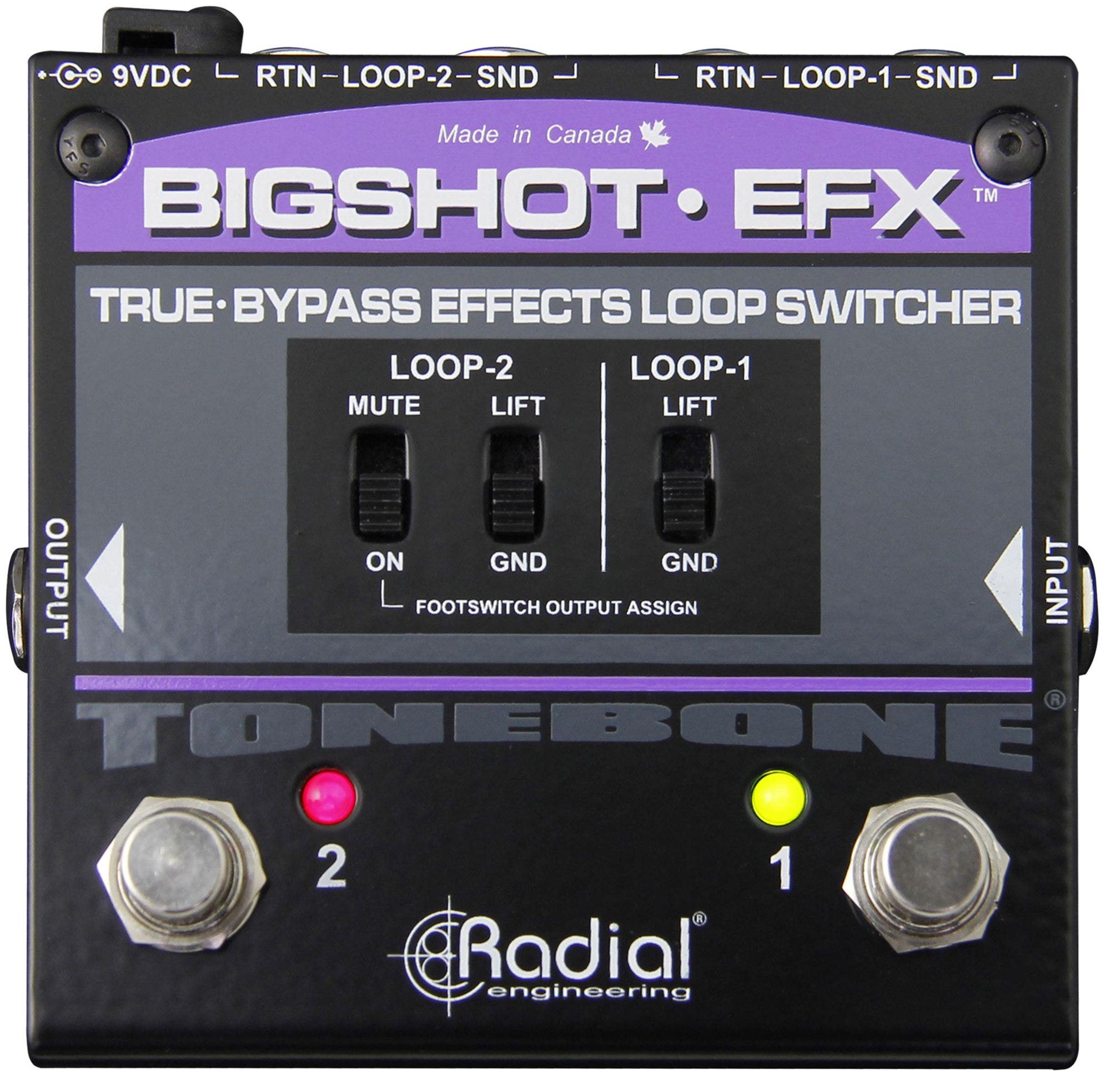 Radial Big Shot EFX True Bypass Effects Loop Selector Pedal 