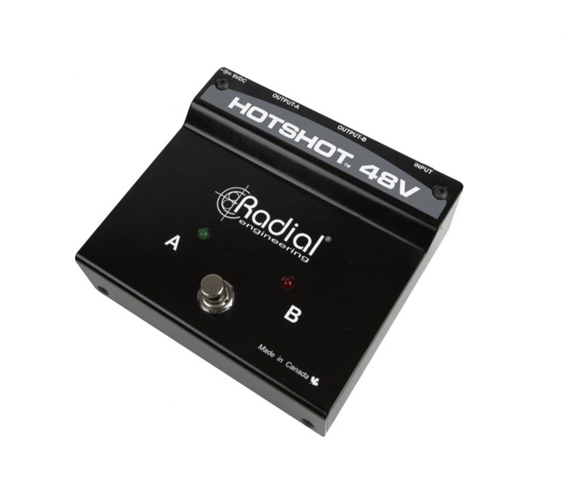 Radial HotShot48V Phantom Power Supply/Footswitch