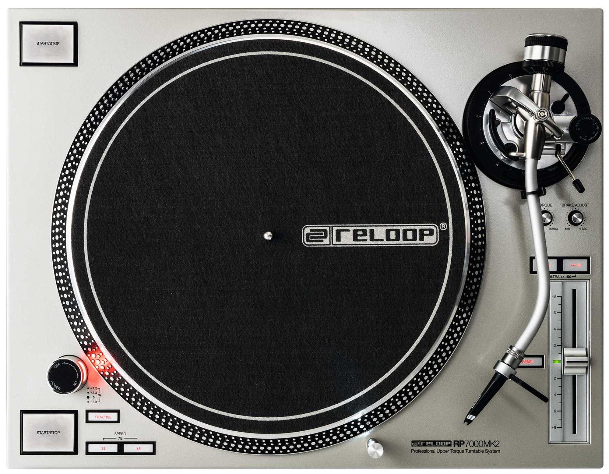 Reloop RP7000 MK2 Direct Drive High Torque Turntable in Silver