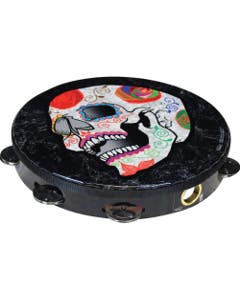 Remo Artbeat Tambourine 10 Inch 10x1 Row Candy Skull by Jose Pasillas