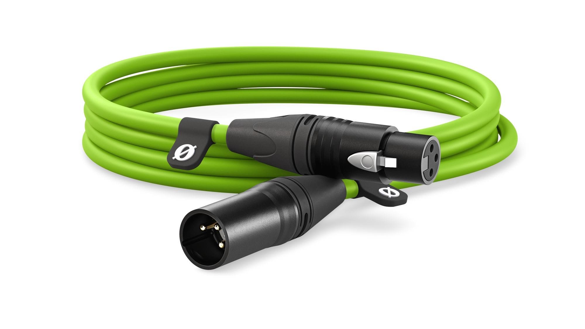RODE XLR3M-G XLR CABLE GREEN 3 Metres
