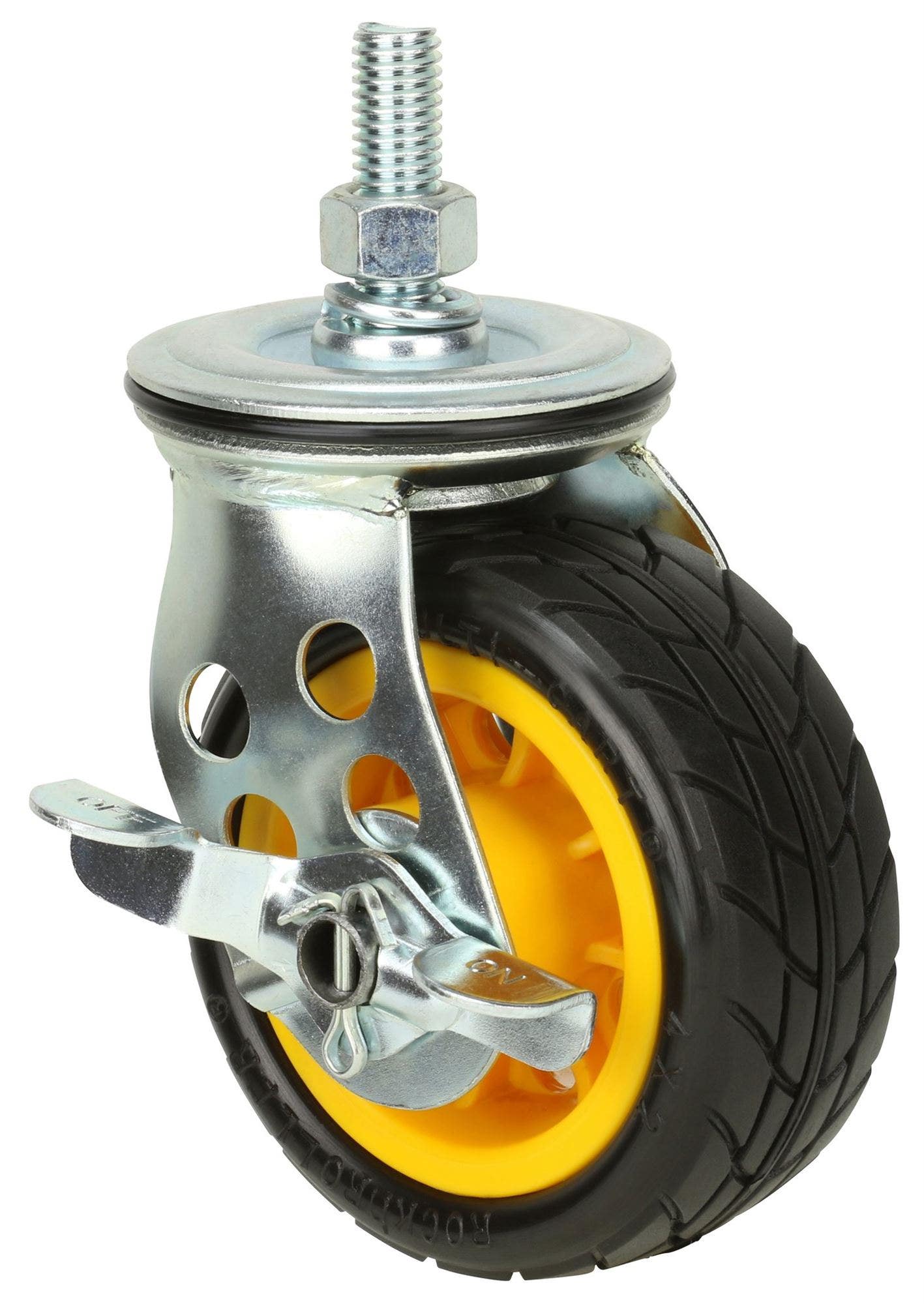 Rock-N-Roller RCSTR4X2 Ground Gilder Wide Caster with Brake 4" x 2"