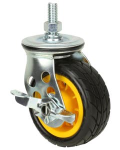 Rock-N-Roller RCSTR4X2 Ground Gilder Wide Caster with Brake 4" x 2"