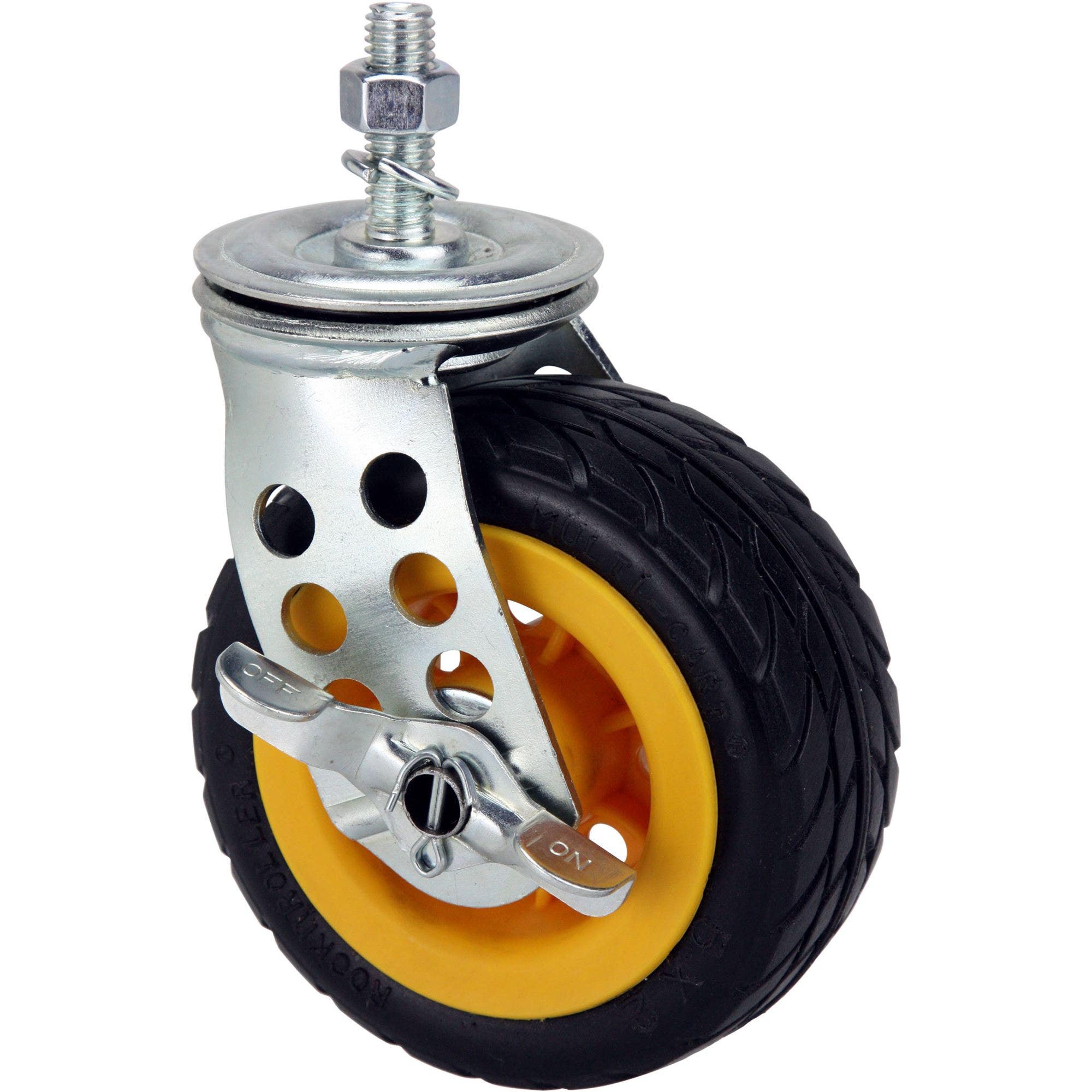Rock-N-Roller RCSTR5X2 Ground Glider Wide Caster with Brake 5" x 2"